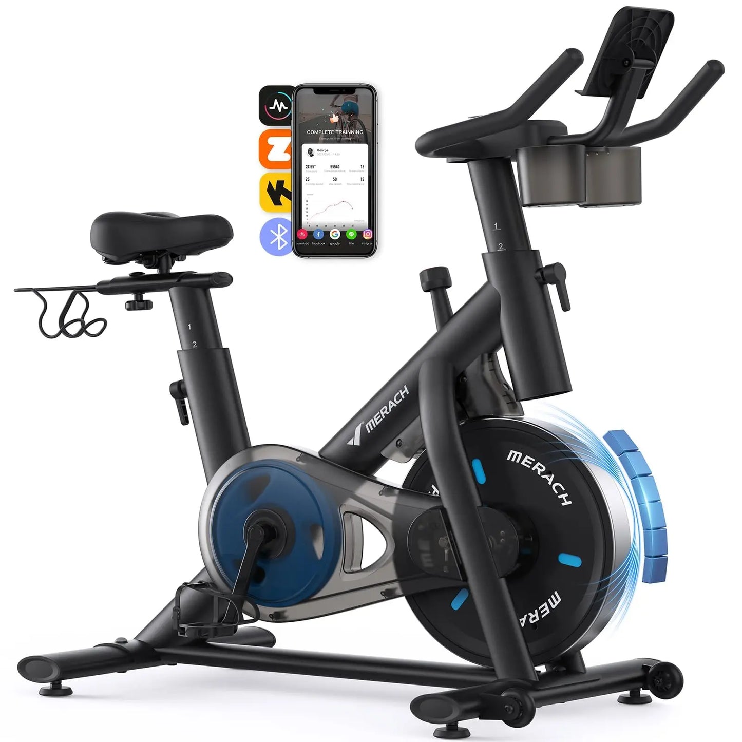 MERACH Magnetic Exercise Bike With App And Low Noise