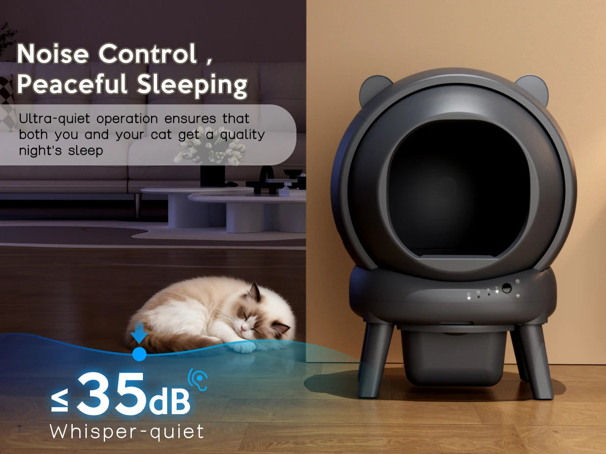 Self Cleaning Litter Box With Infrared Dual Safety Sensors