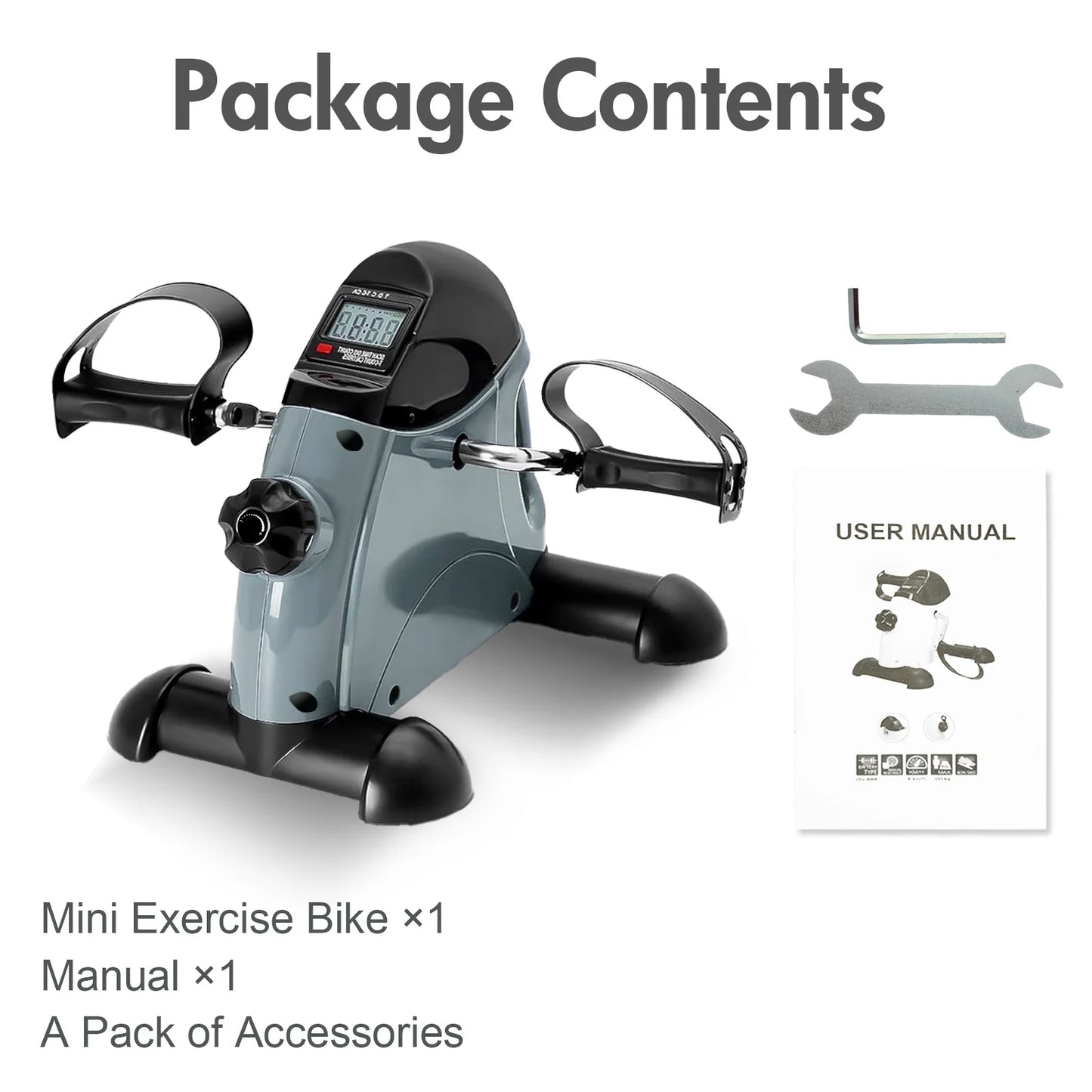 Mini Pedal Exercise Bike Under Desk Trainer For Home Office