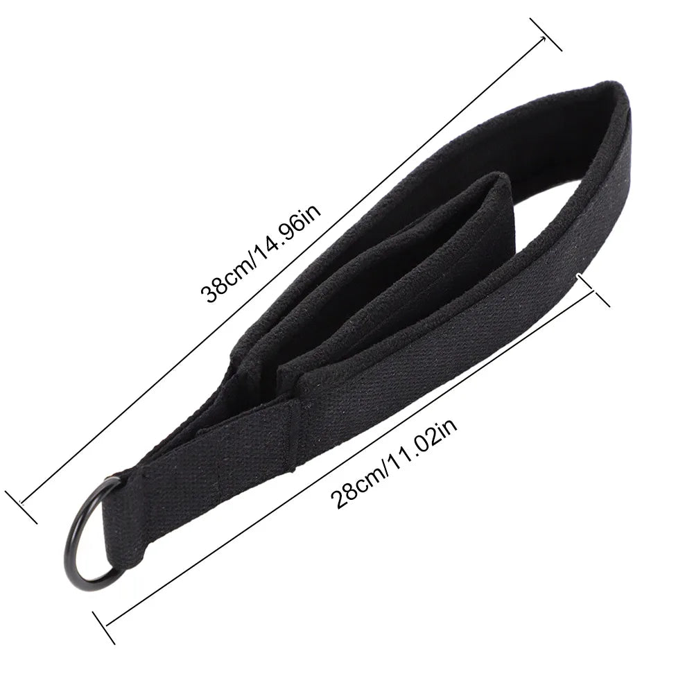 Yoga Strap Elastic Double Ring Ankle Cord With Adjustable Buckle