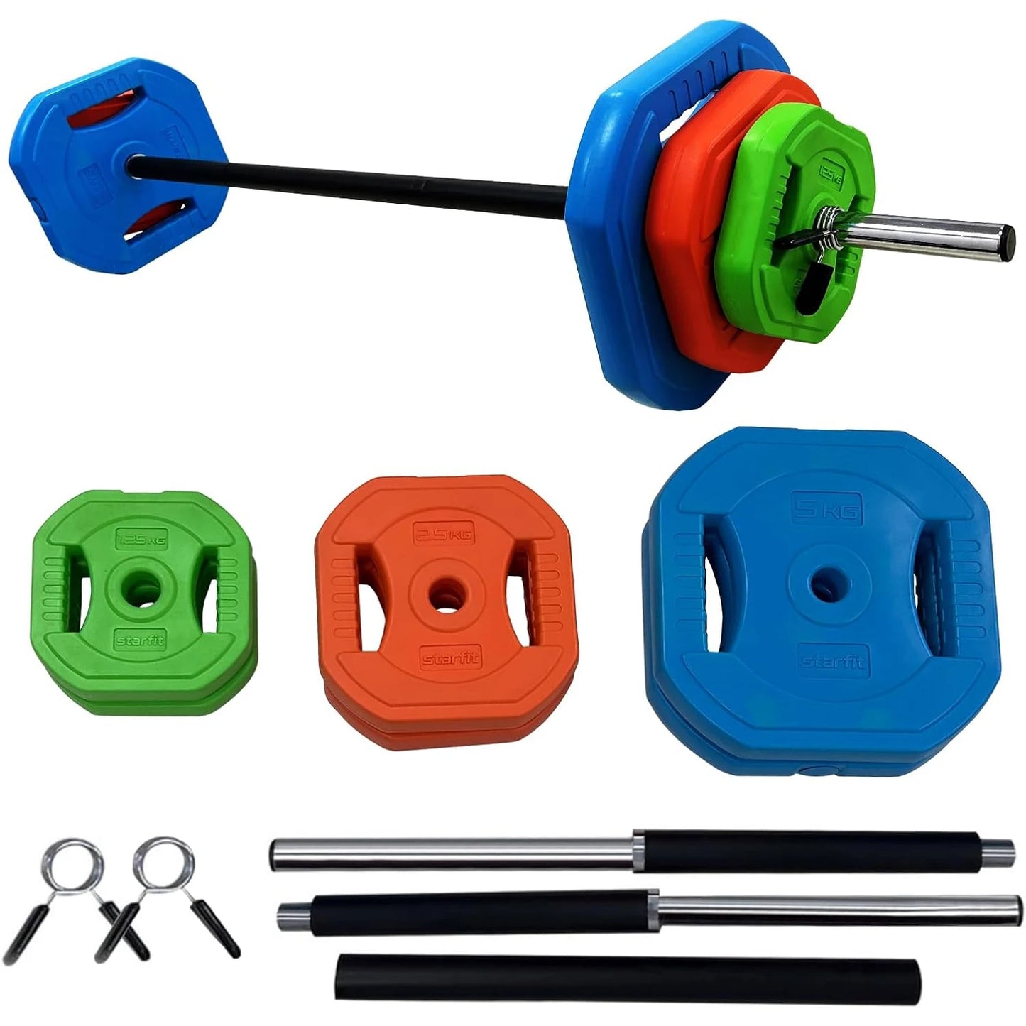 HiMISS Adjustable Barbell Weight Set 40lb 20kg For Home Gym