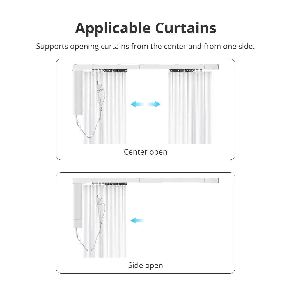 Zemismart Matter Over WiFi Sliding Curtain Track With Smart Motor