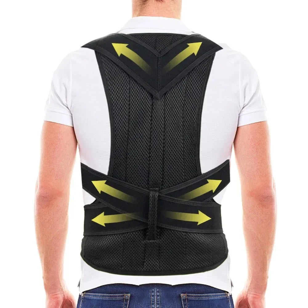 Back Brace Posture Corrector For Lumbar And Shoulder Support
