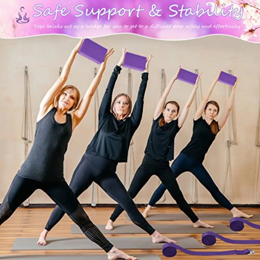 Yoga Blocks And Straps D Ring Non Slip EVA FoamPro