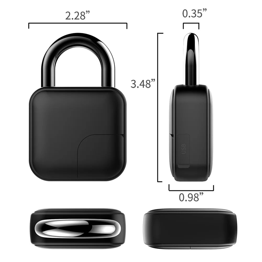 TWISTER.CK Smart Biometric Fingerprint Keyless Padlock With Bluetooth