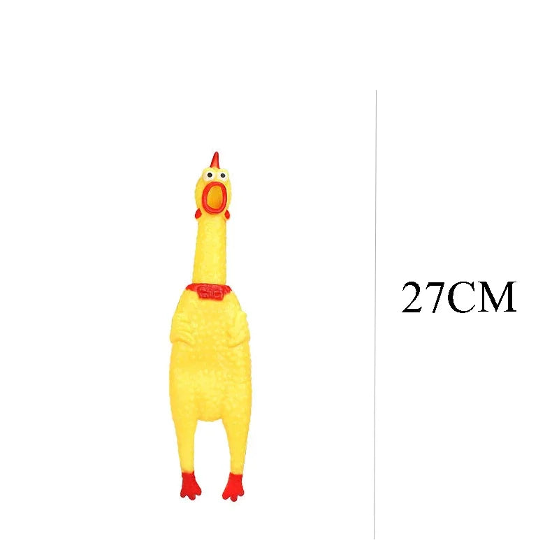 DKSTINYE Squeaky Screaming Chicken Durable Rubber Toy For Dogs