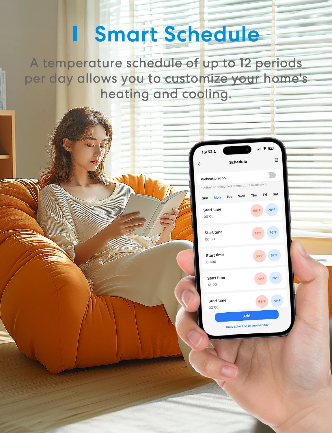 Meross Matter Smart Thermostat for US Wi-Fi, Works With Alexa