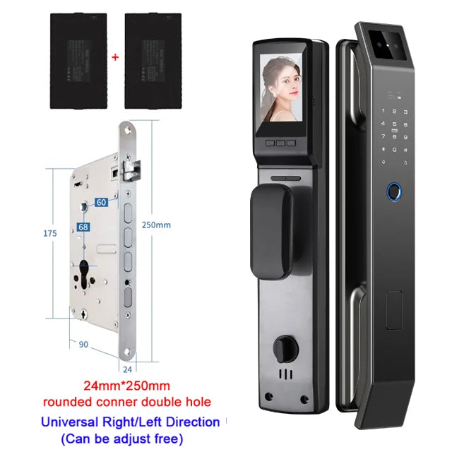 YKESDLC 3D Face Recognition Keyless Digital Door Lock With Camera Fingerprint