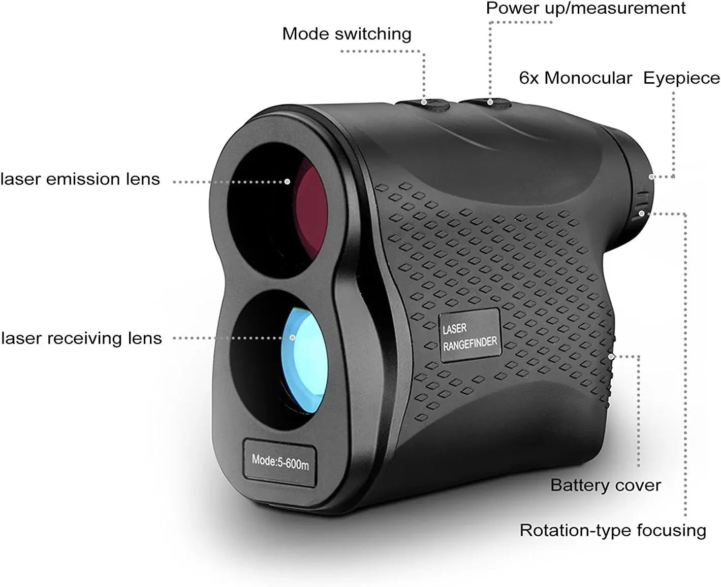 BOAYAL Laser Golf Rangefinder 6X Magnification