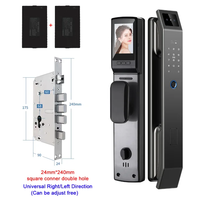YKESDLC 3D Face Recognition Keyless Digital Door Lock With Camera Fingerprint