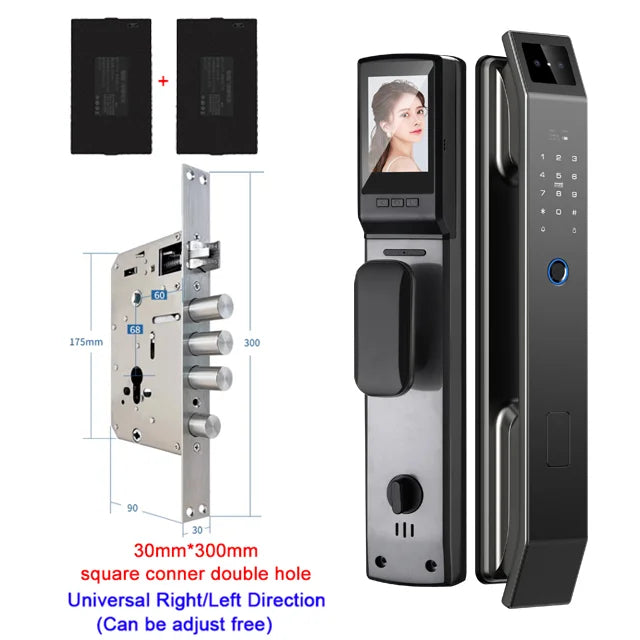 YKESDLC 3D Face Recognition Keyless Digital Door Lock With Camera Fingerprint
