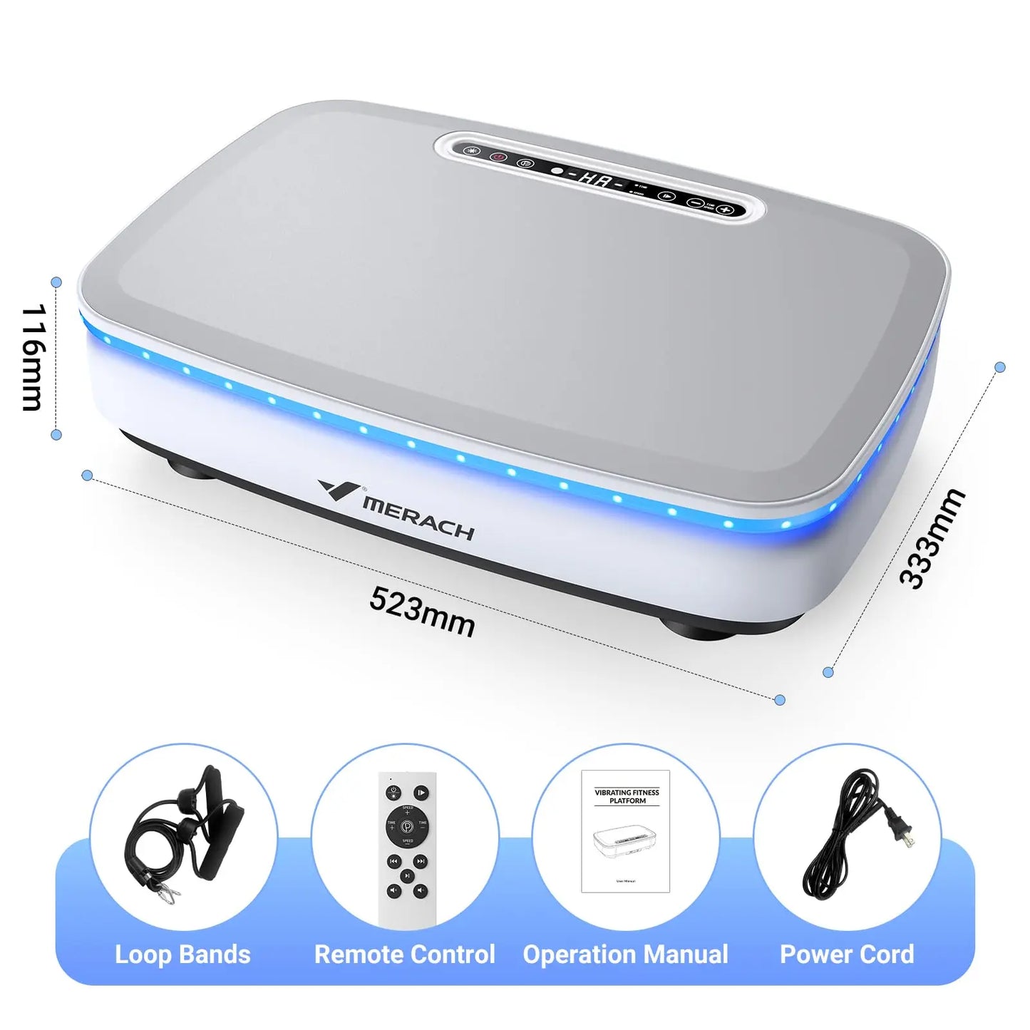 MERACH Vibration Plate Exercise Machine for Light Whole Body Workout