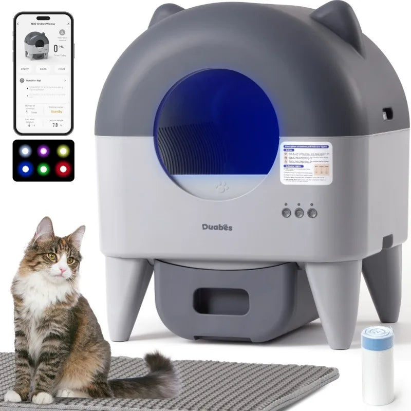 Lunapurr Automatic Self-Cleaning Litter Box for Multi-Cat