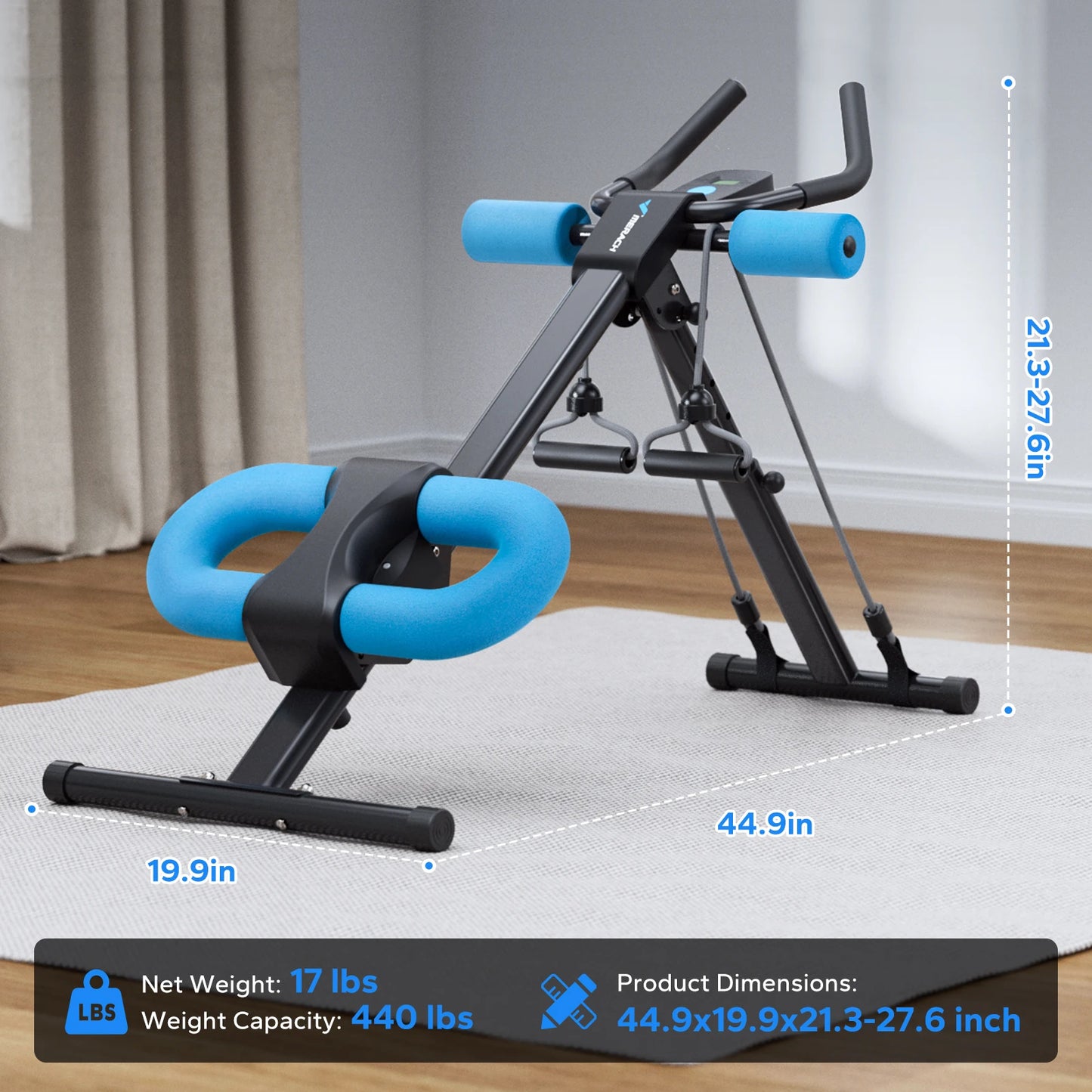 MERACH 2314 Ab Machine Adjustable Foldable Trainer for Core Workout