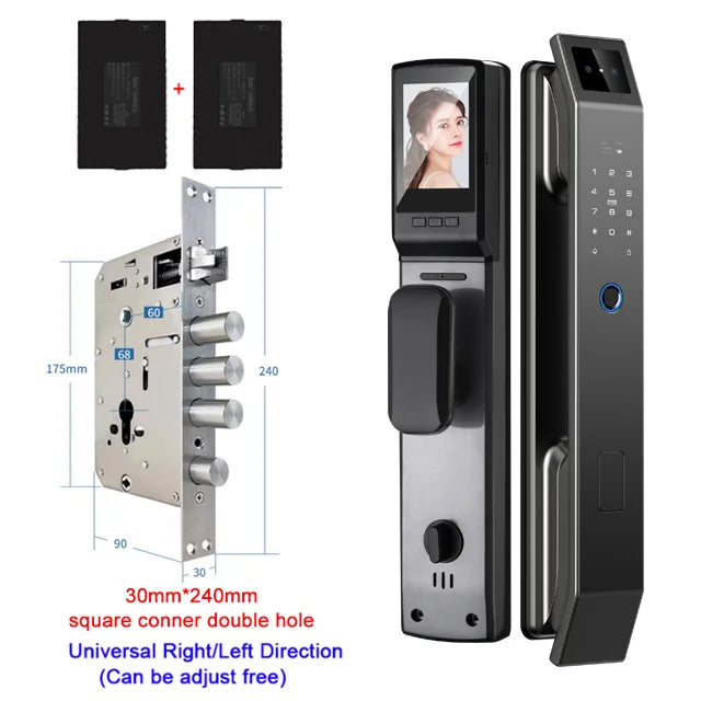 YKESDLC 3D Face Recognition Keyless Digital Door Lock With Camera Fingerprint