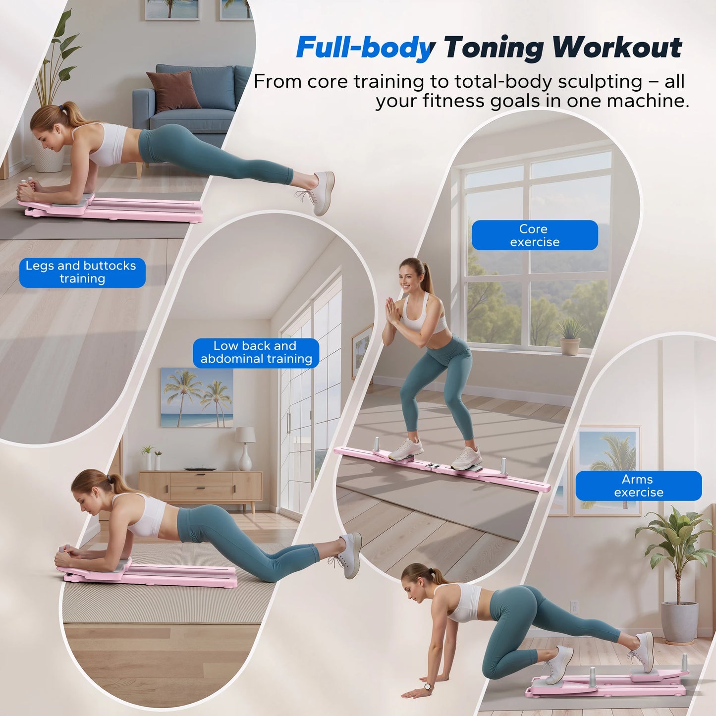 MERACH Pilates Board Ab Trainer with Anti Slip Design