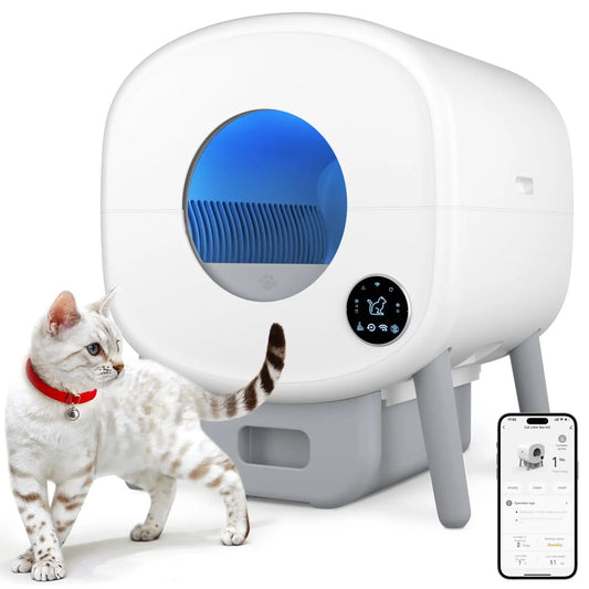 Smart Self Cleaning Cat Litter Box With App Control And Safety