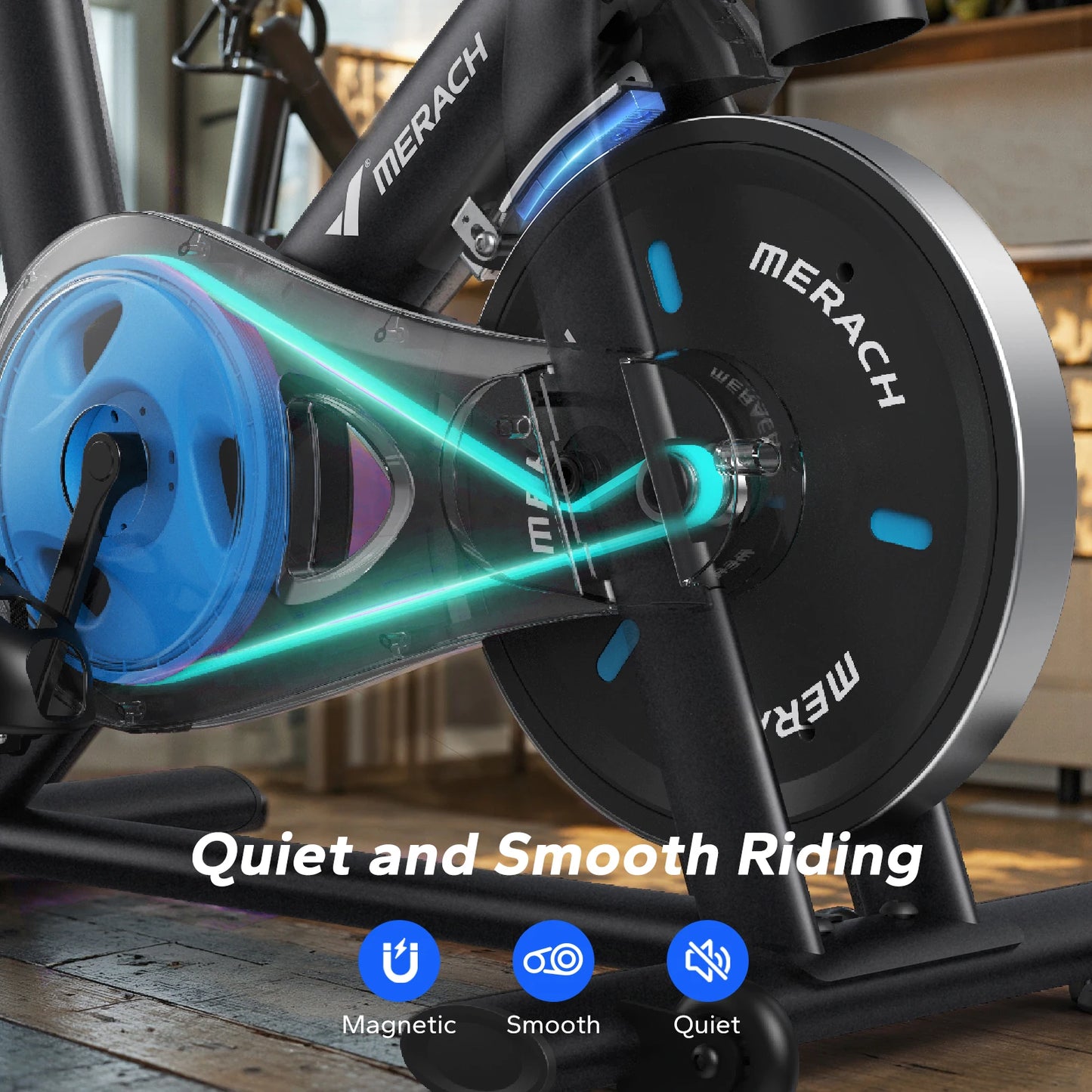 MERACH Magnetic Exercise Bike With App And Low Noise