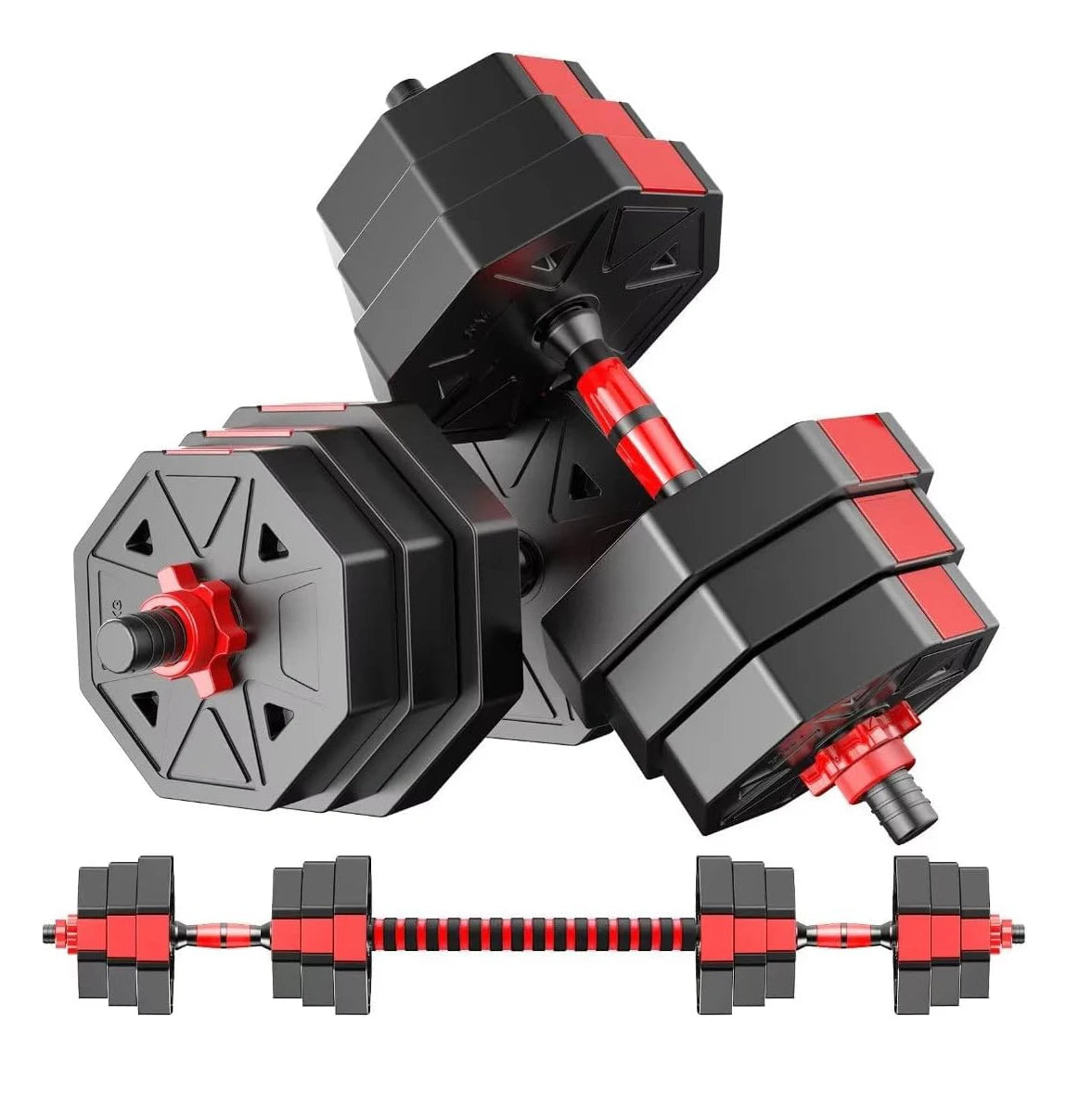 Adjustable Dumbbell To Barbell 44lb 3 In 1 Home Gym Set