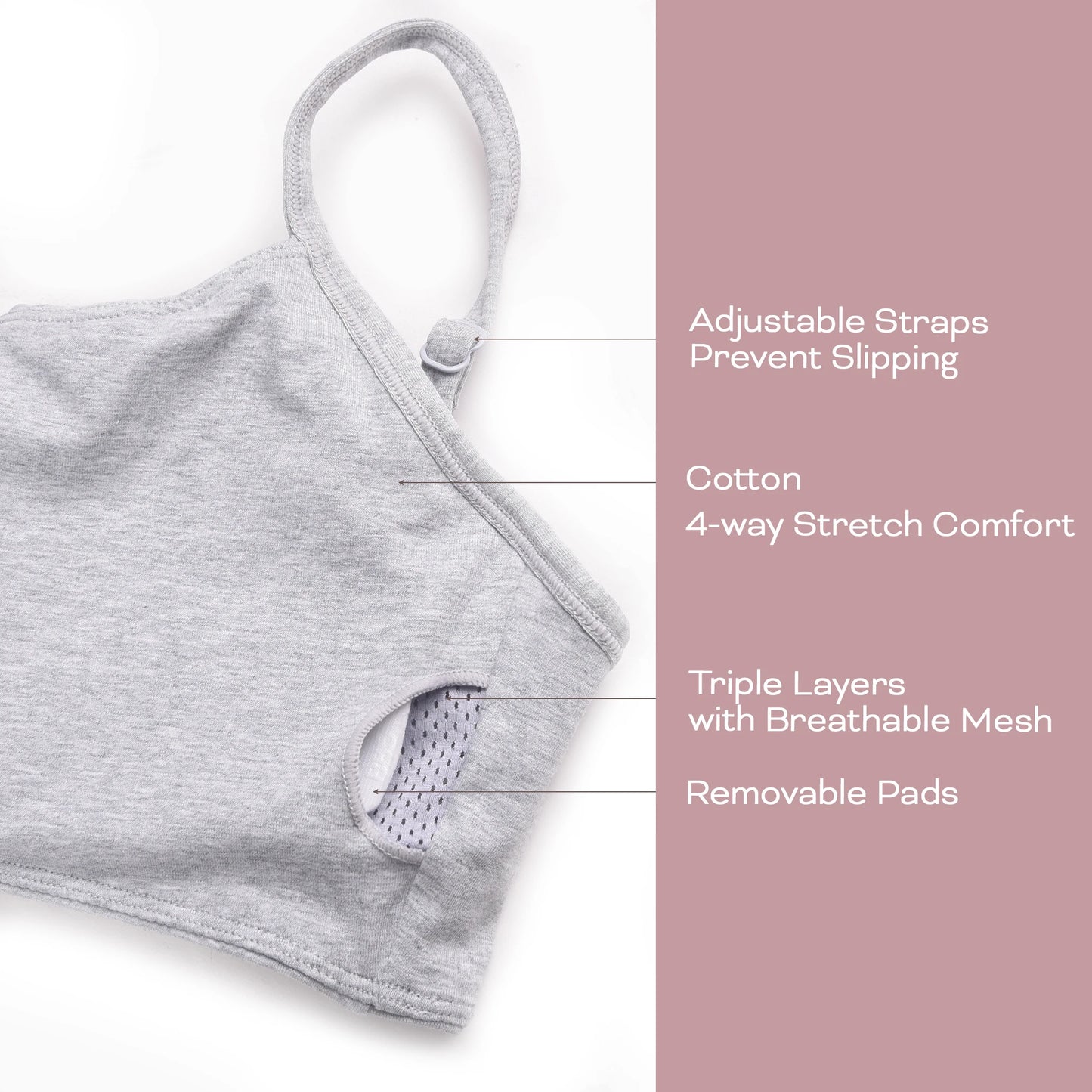 Cotton Padded Yoga Bra For Women Comfortable Sports Support