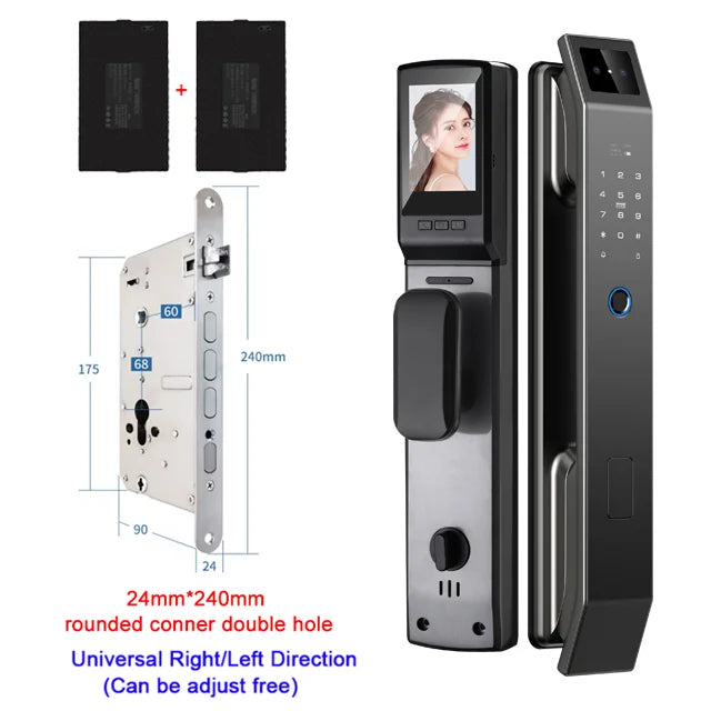 YKESDLC 3D Face Recognition Keyless Digital Door Lock With Camera Fingerprint