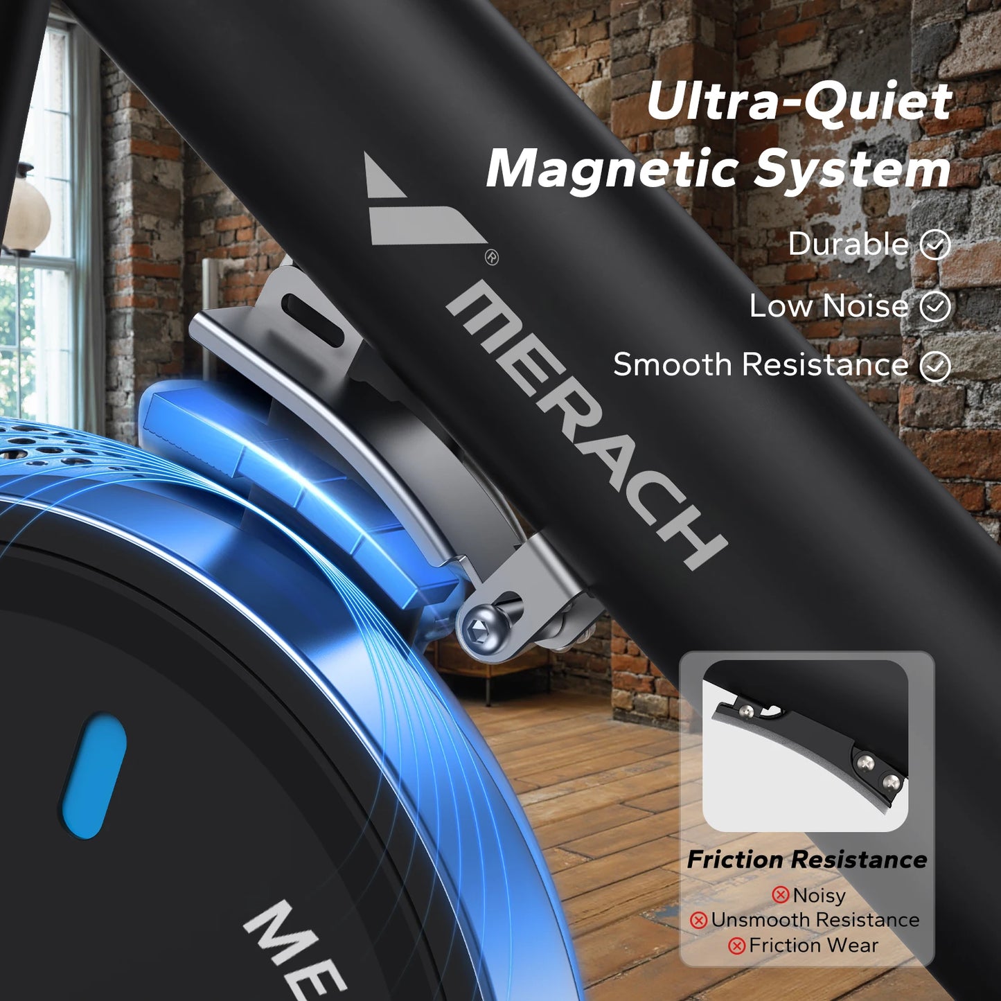 MERACH Magnetic Exercise Bike With App And Low Noise