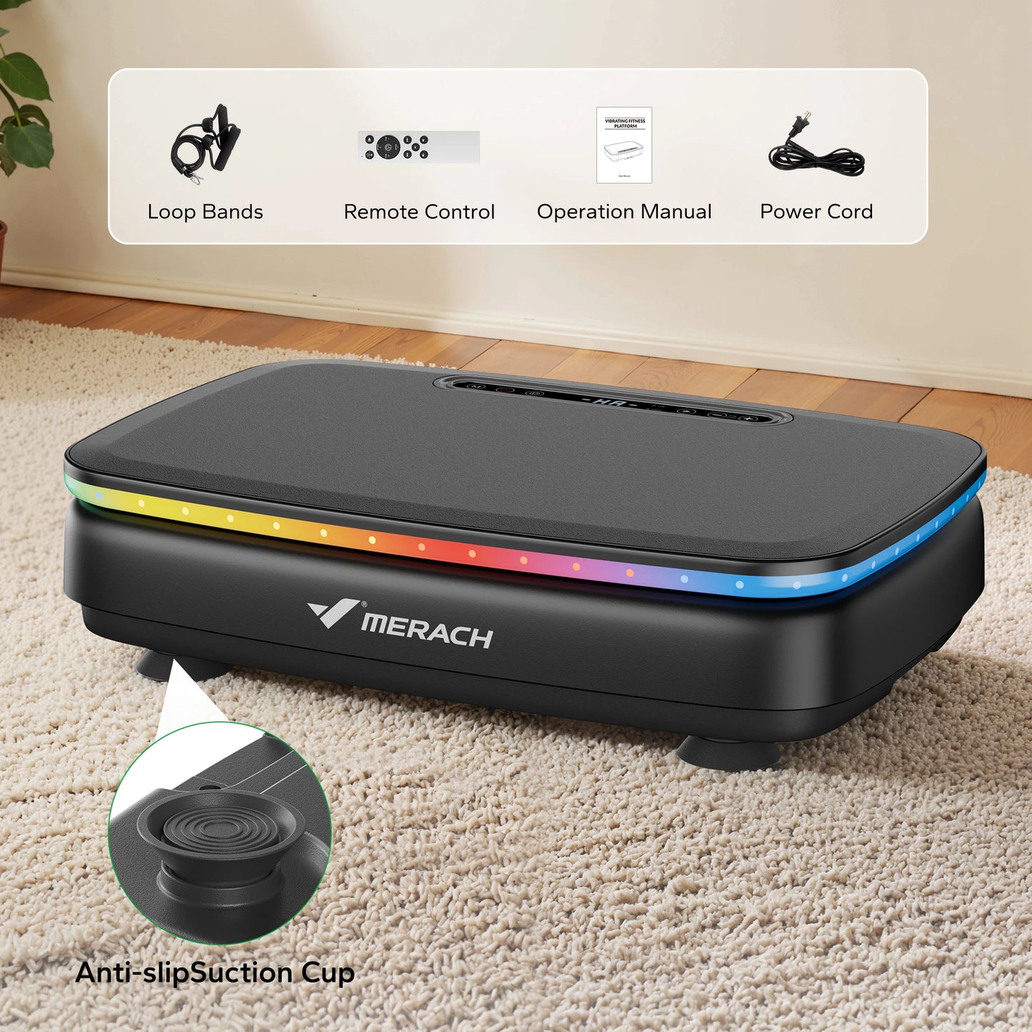 MERACH Vibration Plate Exercise Machine for Light Whole Body Workout