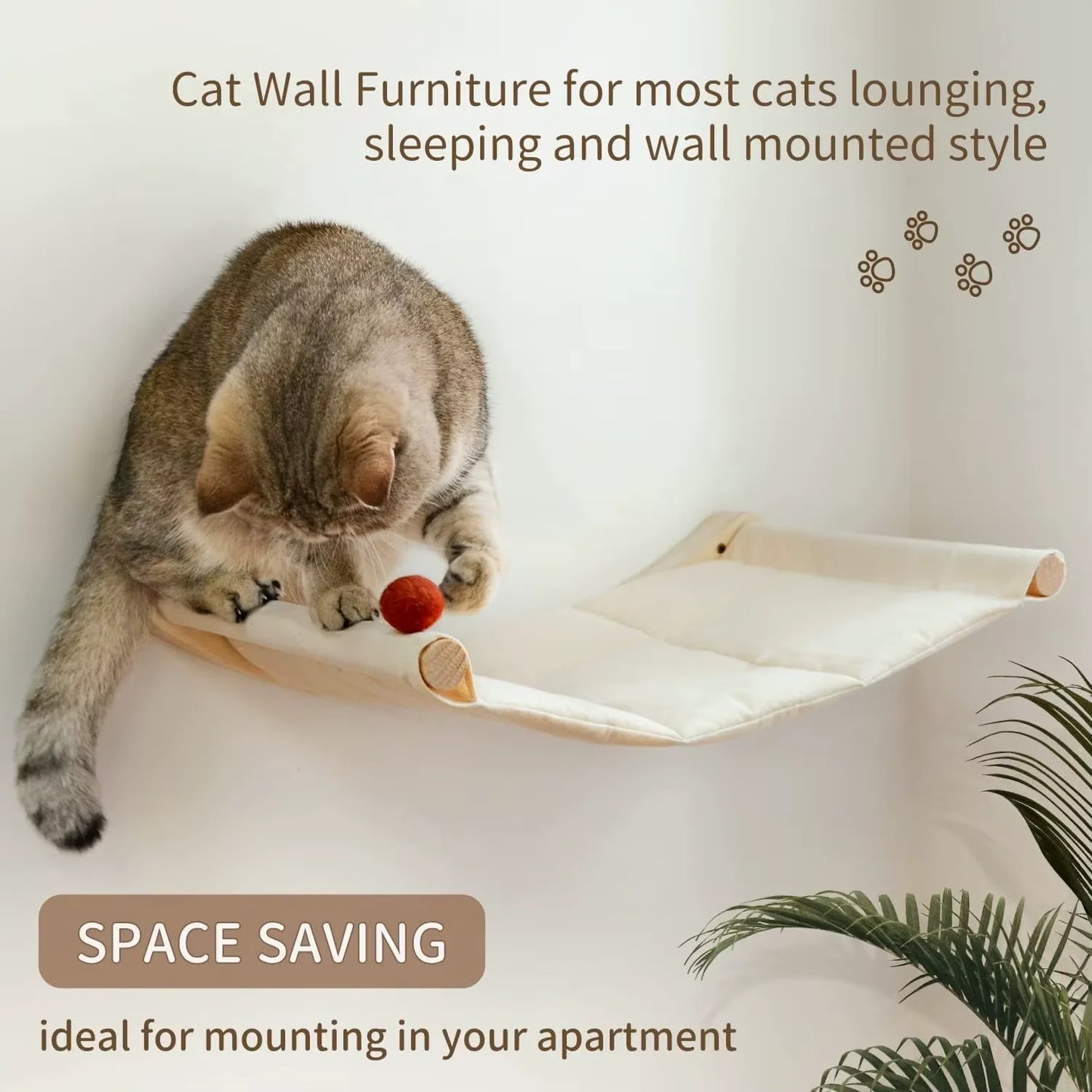CWV Wall Mounted Cat Hammock Kit With Climbing Shelves Perches