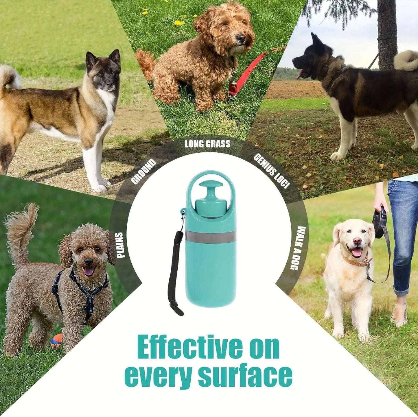 Portable No Touch Dog Pooper Scooper With Claw Bag Holder