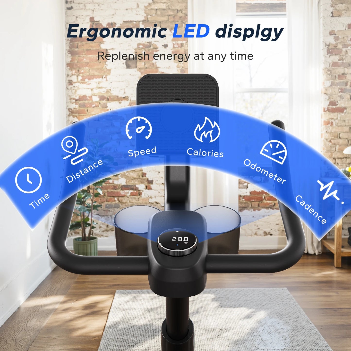 MERACH Magnetic Exercise Bike With App And Low Noise