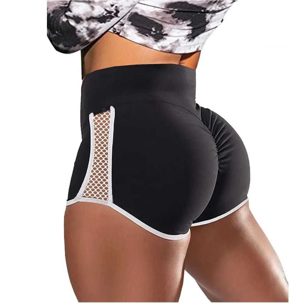High Waist Yoga Shorts Quick Dry Side Hollow Out Women