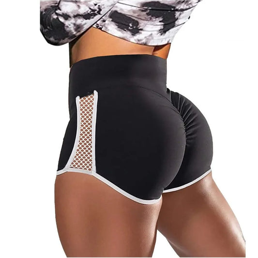 High Waist Yoga Shorts Quick Dry Side Hollow Out Women