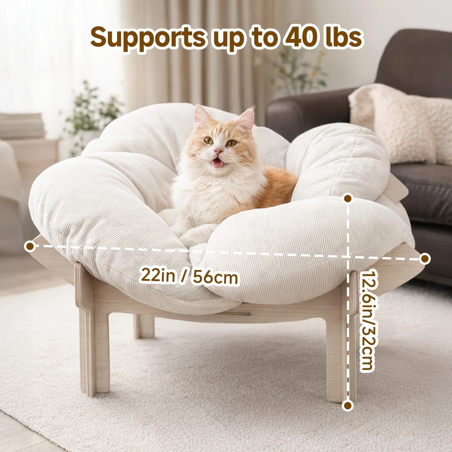 Flower-Shaped Pet Bed for Cats and Dogs