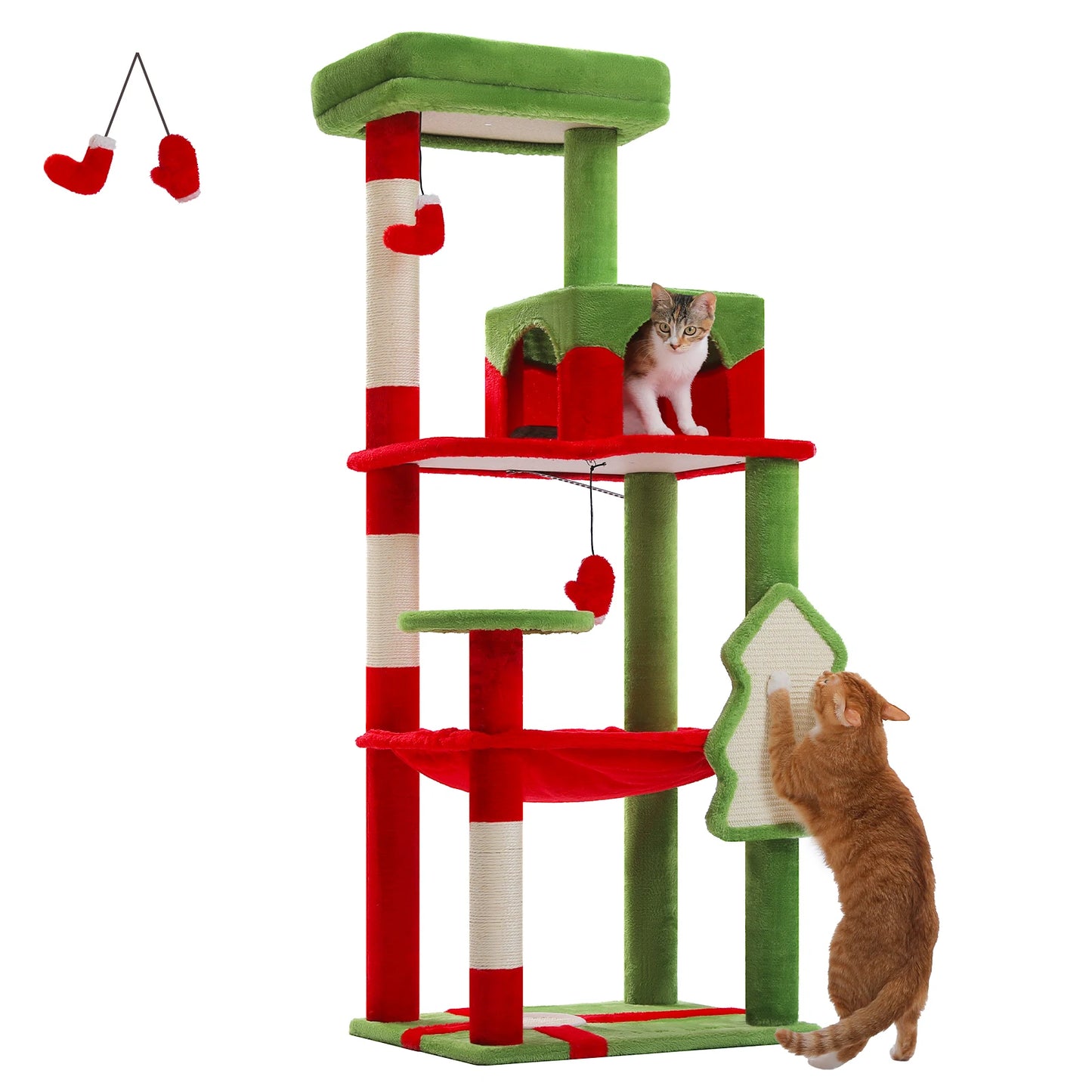 PAWZ Road Five-Level Cat Tree With Hammock And Scratching Posts