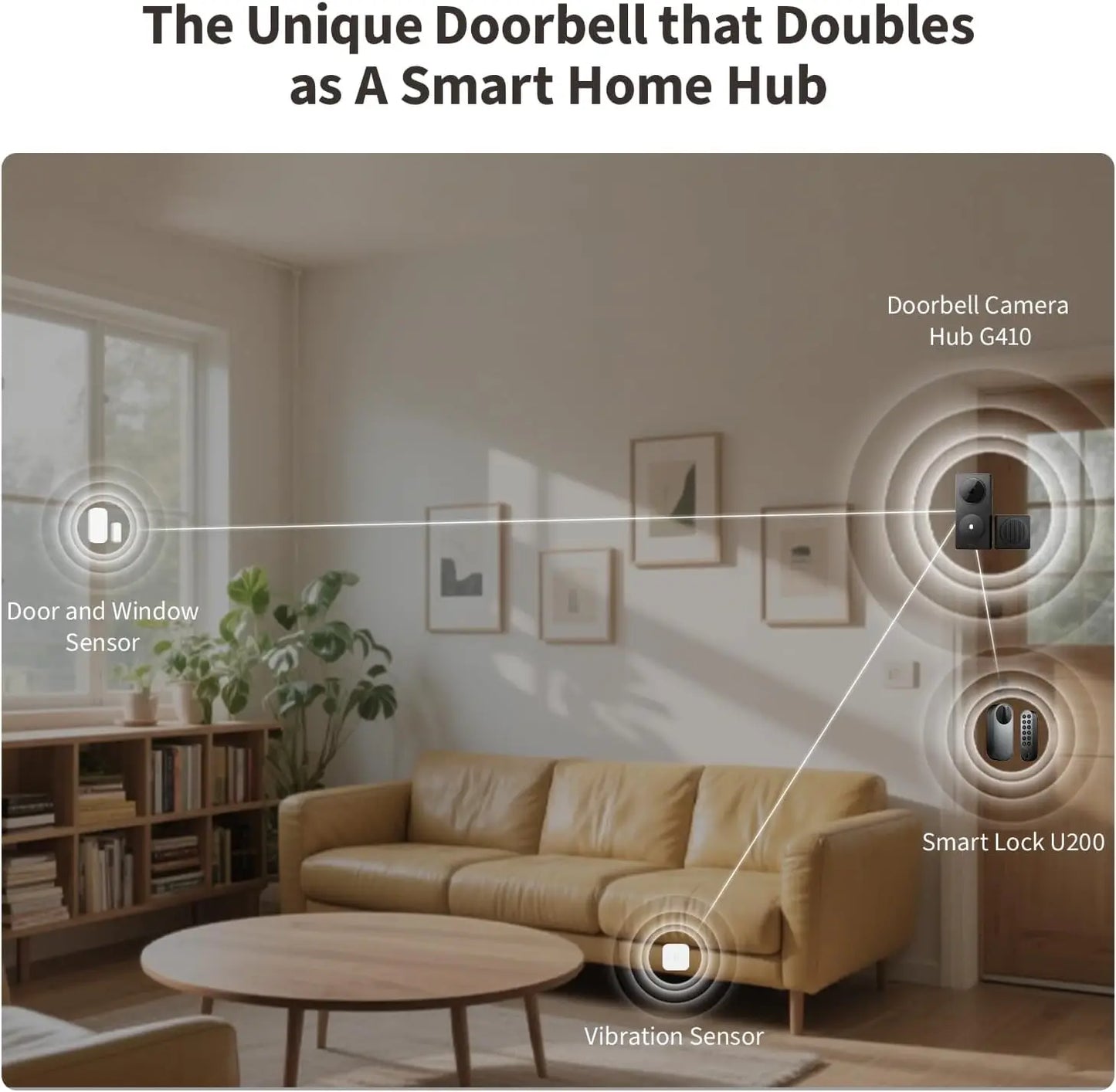 Smart Doorbell Camera With Chime 2K Video HomeKit Secure Video