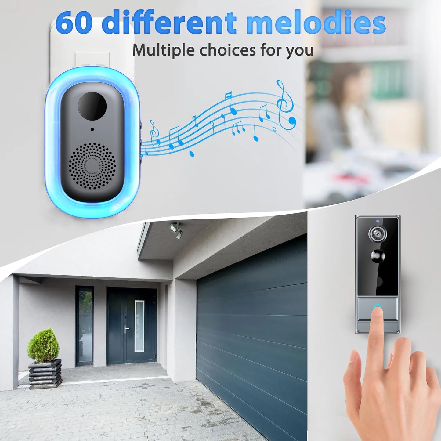 Smart Video Doorbell With PIR Motion Sensor And Night Vision