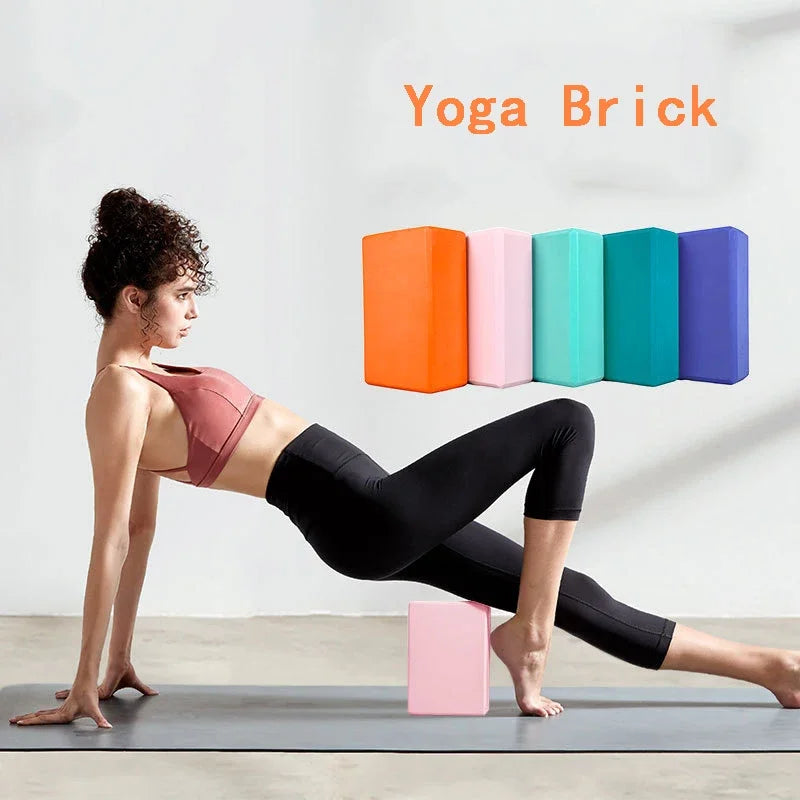 Yoga Blocks Foam Brick Set for Fitness and Stretching