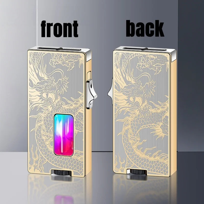 TopFlames Gravity Induction Gas Lighter Metal Open Flame Portable