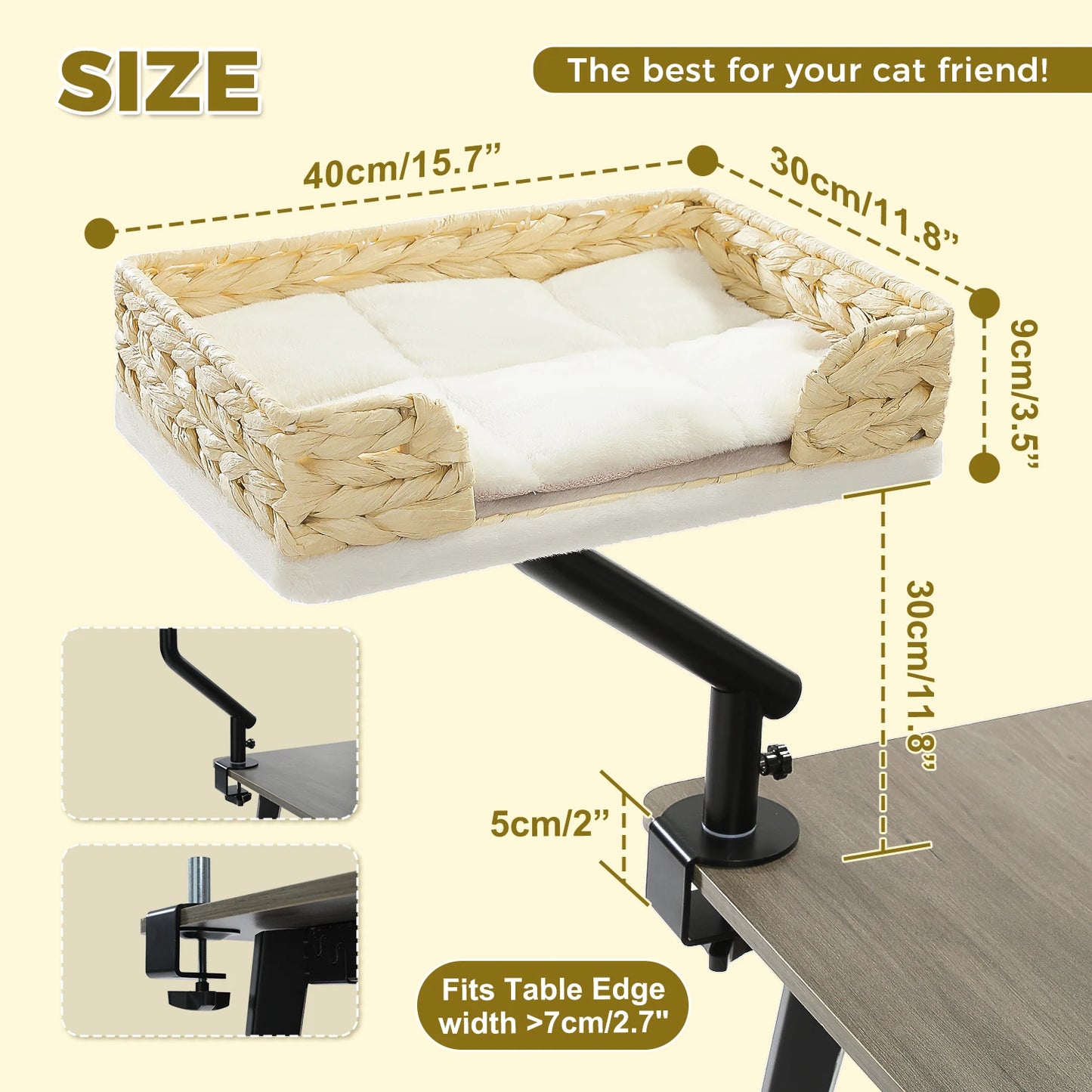 PAWZ Road Cat Desk Bed 360 Rotatable Hammock Stand