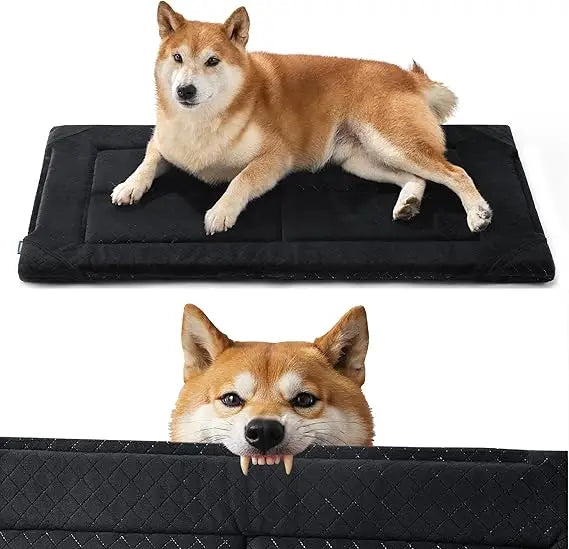 DAFIFY Chew Resistant Dog Bed For Chewers Durable Crate Pad