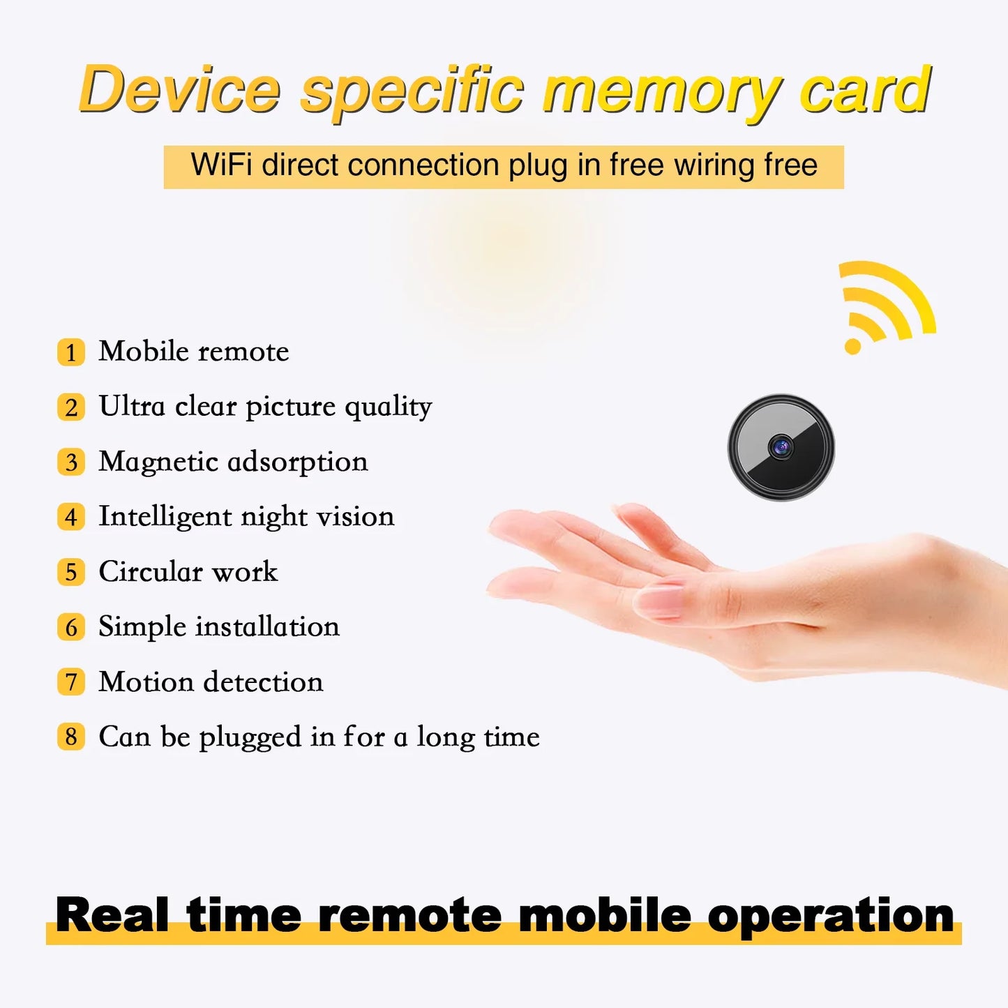 Wireless 1080P Surveillance Camera With Motion Detection And Night Vision