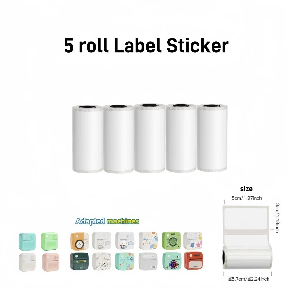 DOLEW Thermal Sticker Paper Roll For Mini Label Makers