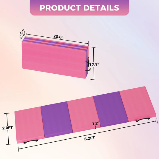 HiMISS Gymnastics Mat Tumbling Mats Home Exercise Thick EPE Foam