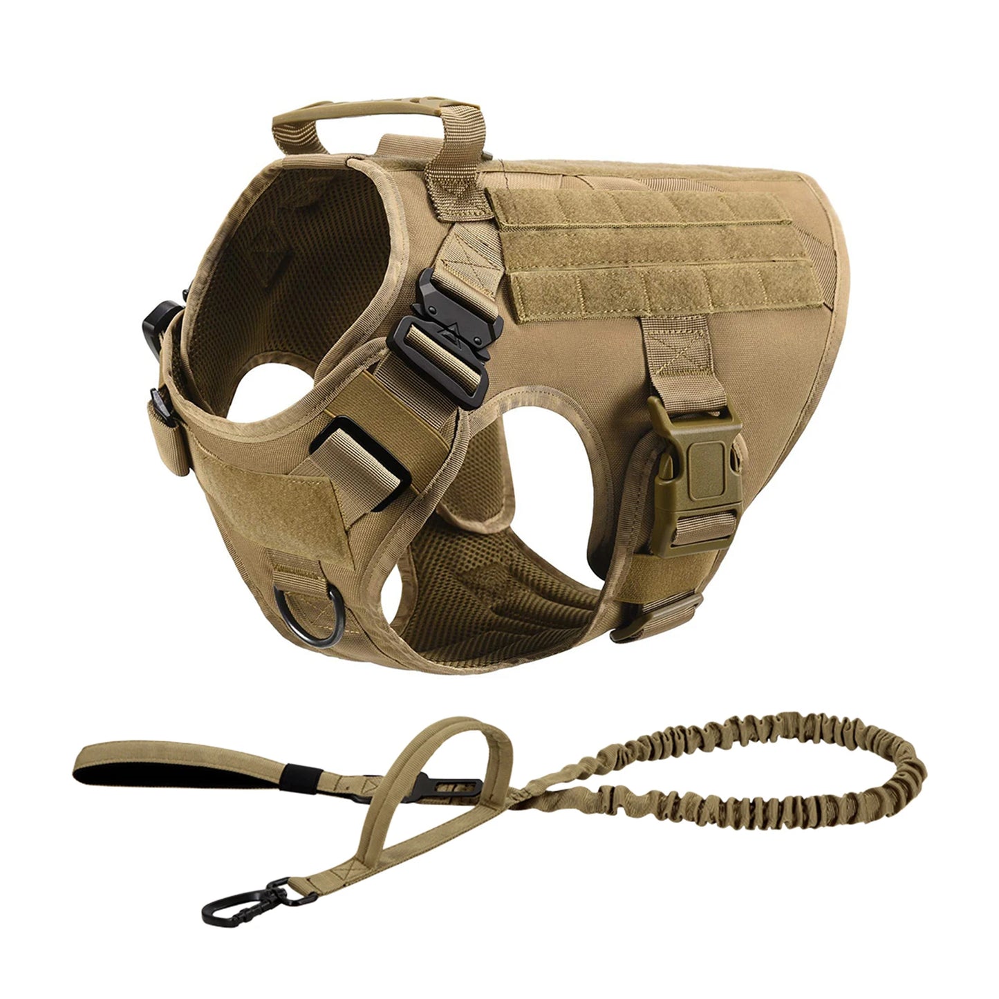 Tactical Dog Harness Vest With Molle Pouches For German Shepherd Training