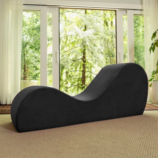 Sleek Chaise Lounge For Yoga Made In USA Plush Microvelvet