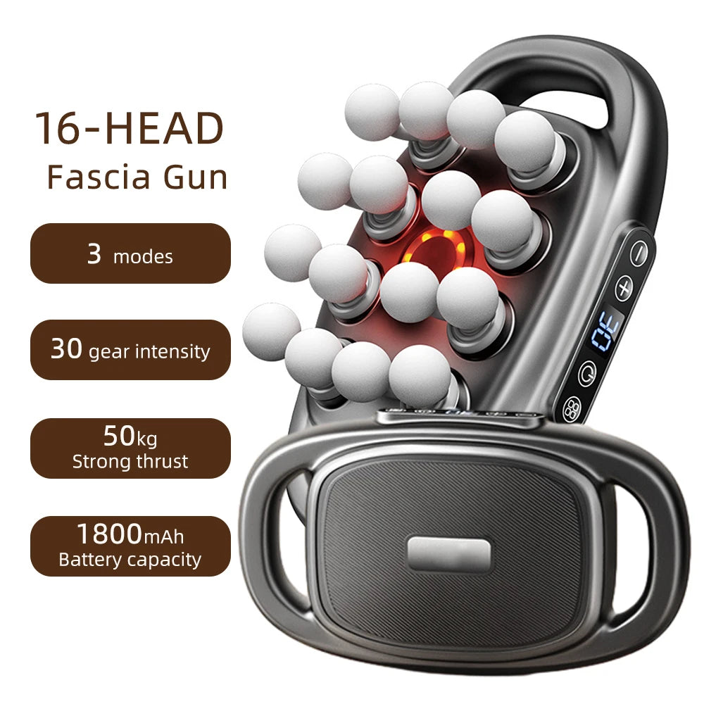 Foreverlily 16 Head Fascia Gun High Frequency Massager
