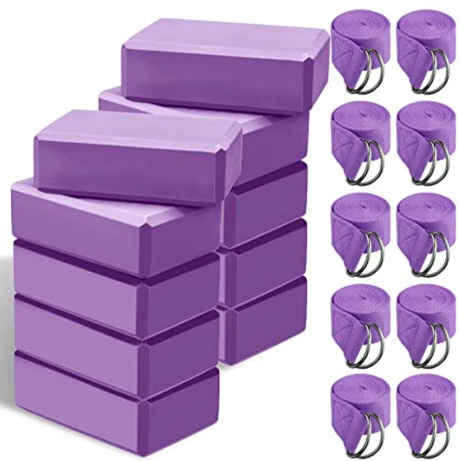 Yoga Blocks And Straps D Ring Non Slip EVA FoamPro