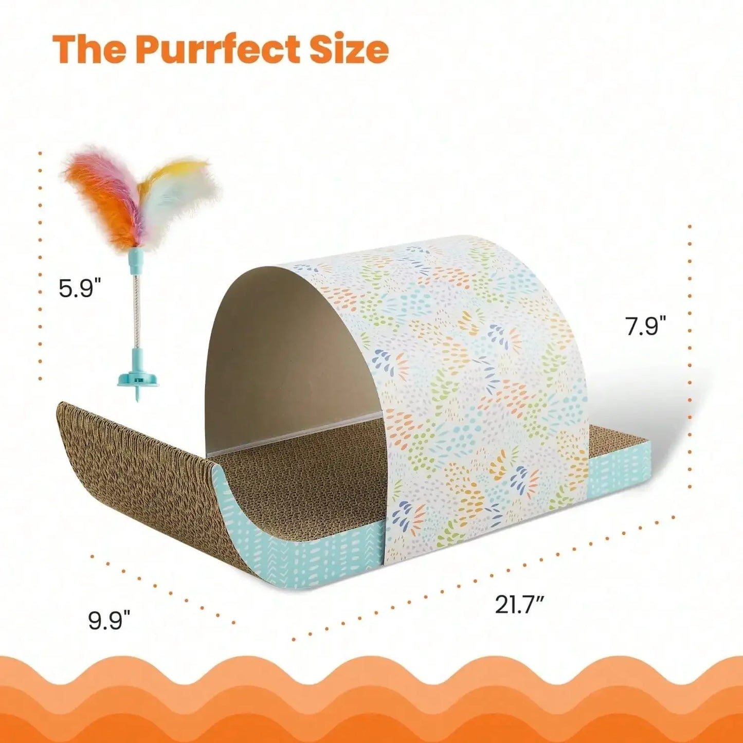 Detachable Cat Tunnel Toy With Scratching Board And Feather Toy