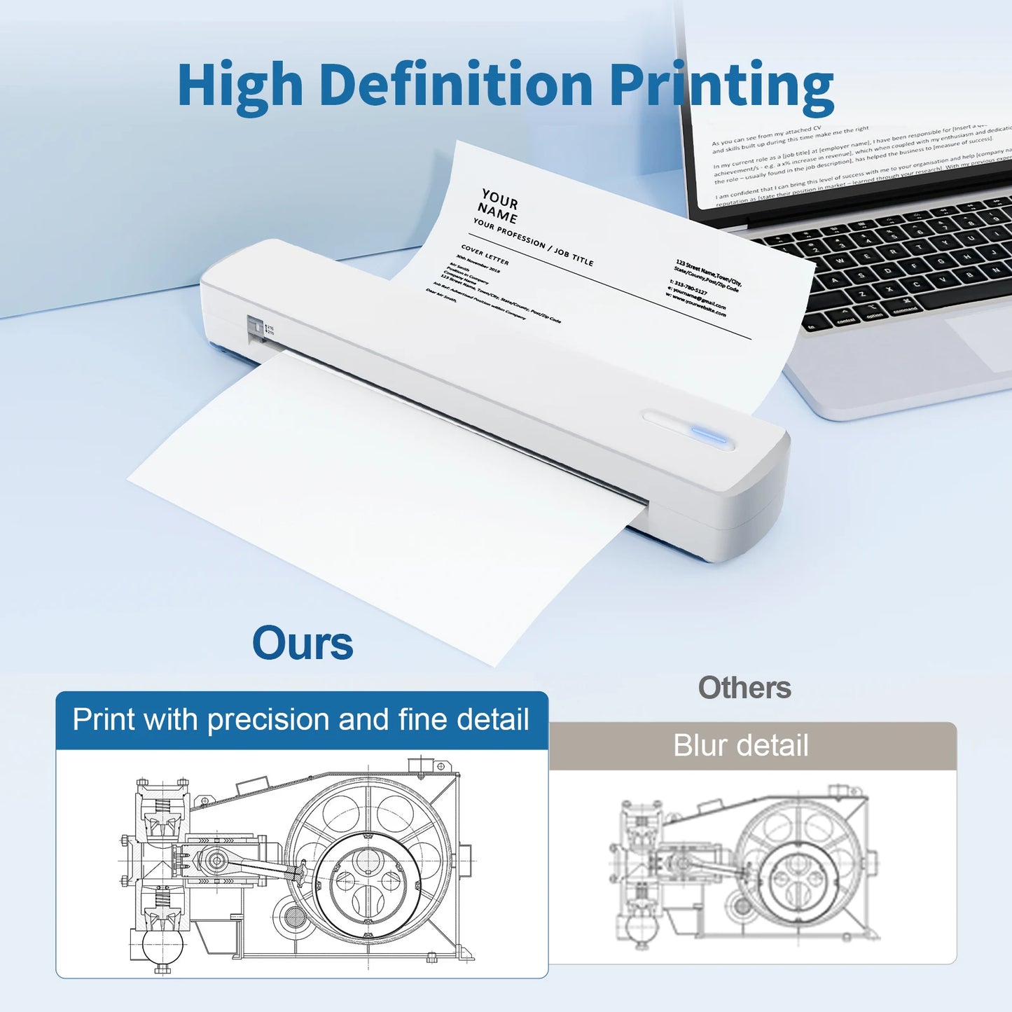 TakeYou Inkless Wireless Thermal Printer For Tattoo Artists