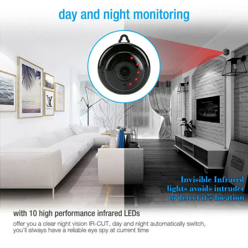 Mini WiFi 1080P Camera Infrared Night Vision And Motion Detection